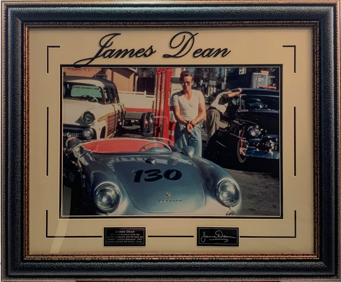 James Dean Laser Engraved Signature Framed Artwork - Latitude Sports Marketing