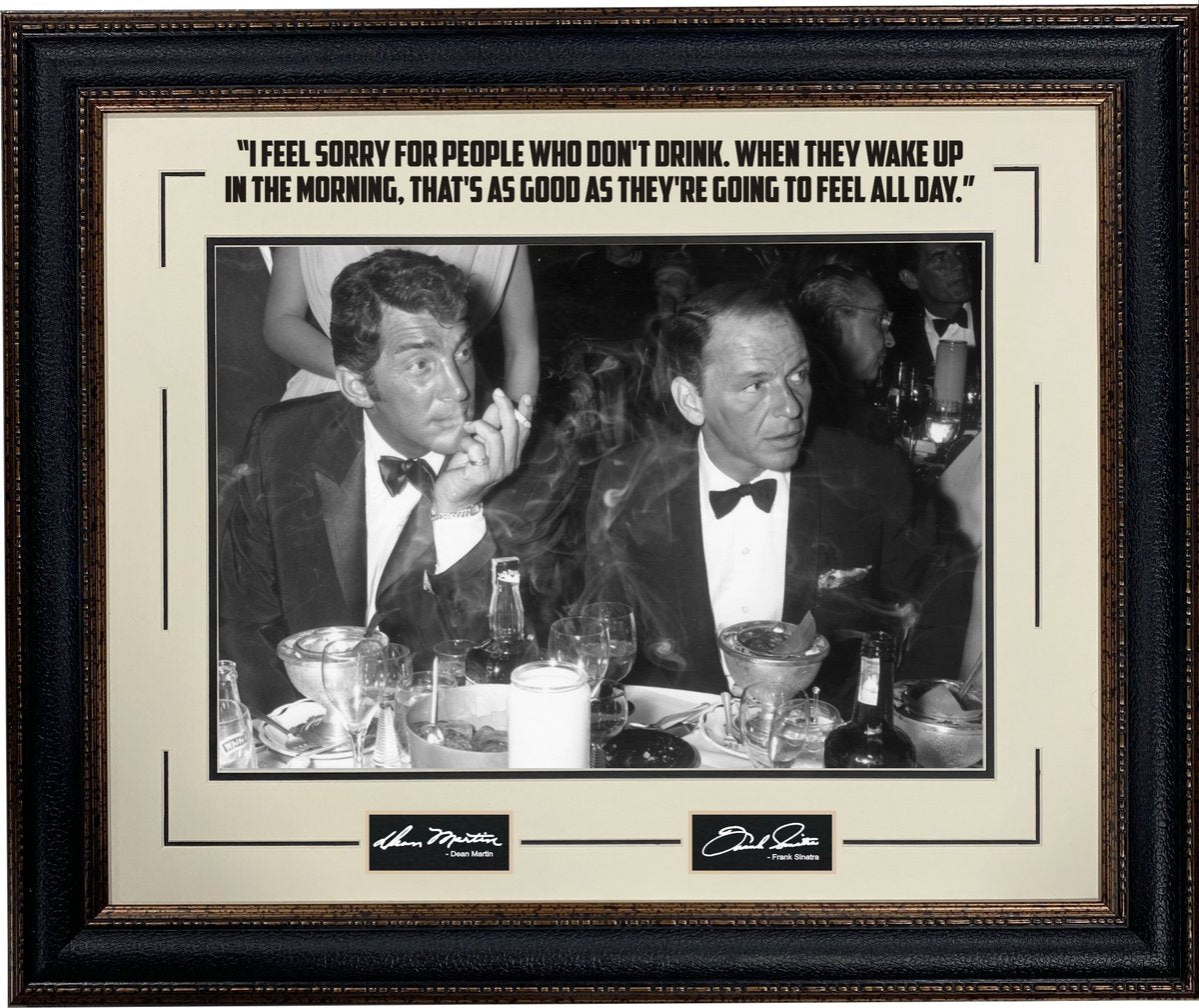 Hollywood Frank Sinatra/Dean Martin 16x20 Photo Framed w/ Quote - Latitude Sports Marketing