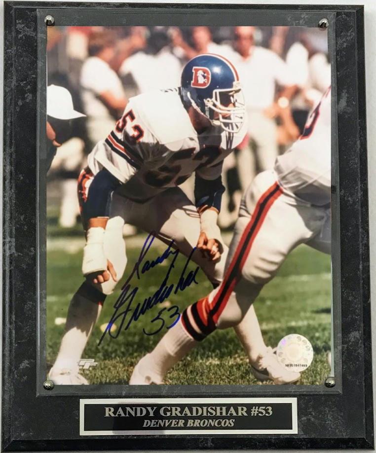Randy Gradishar Denver Broncos Autographed 8"x10" Photo Plaque - Latitude Sports Marketing