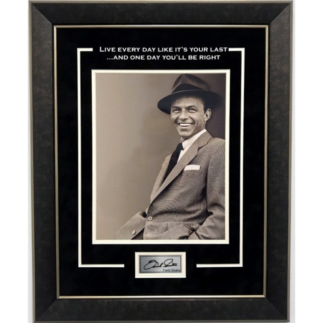 Frank Sinatra Framed 11x14 Last Day Quote w/ Laser Signature - Latitude Sports Marketing