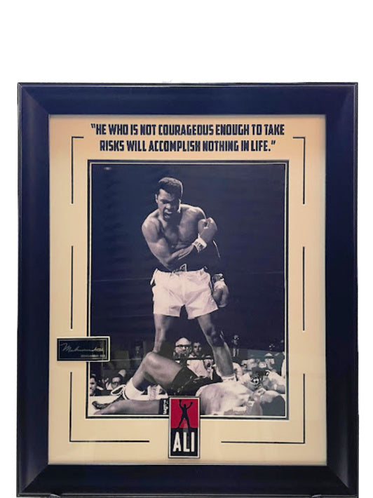 Muhammad Ali Laser Engraved Signature Framed Artwork - Latitude Sports Marketing