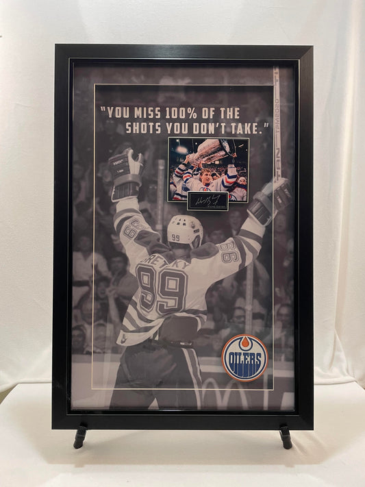 Wayne Gretzky 3D Framed Photo with Laser Signature and Quote